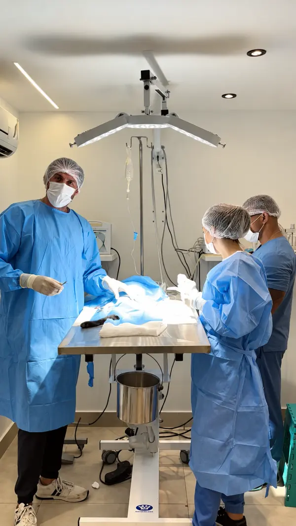 Equipe da Prime Vet em atendimento de emergência